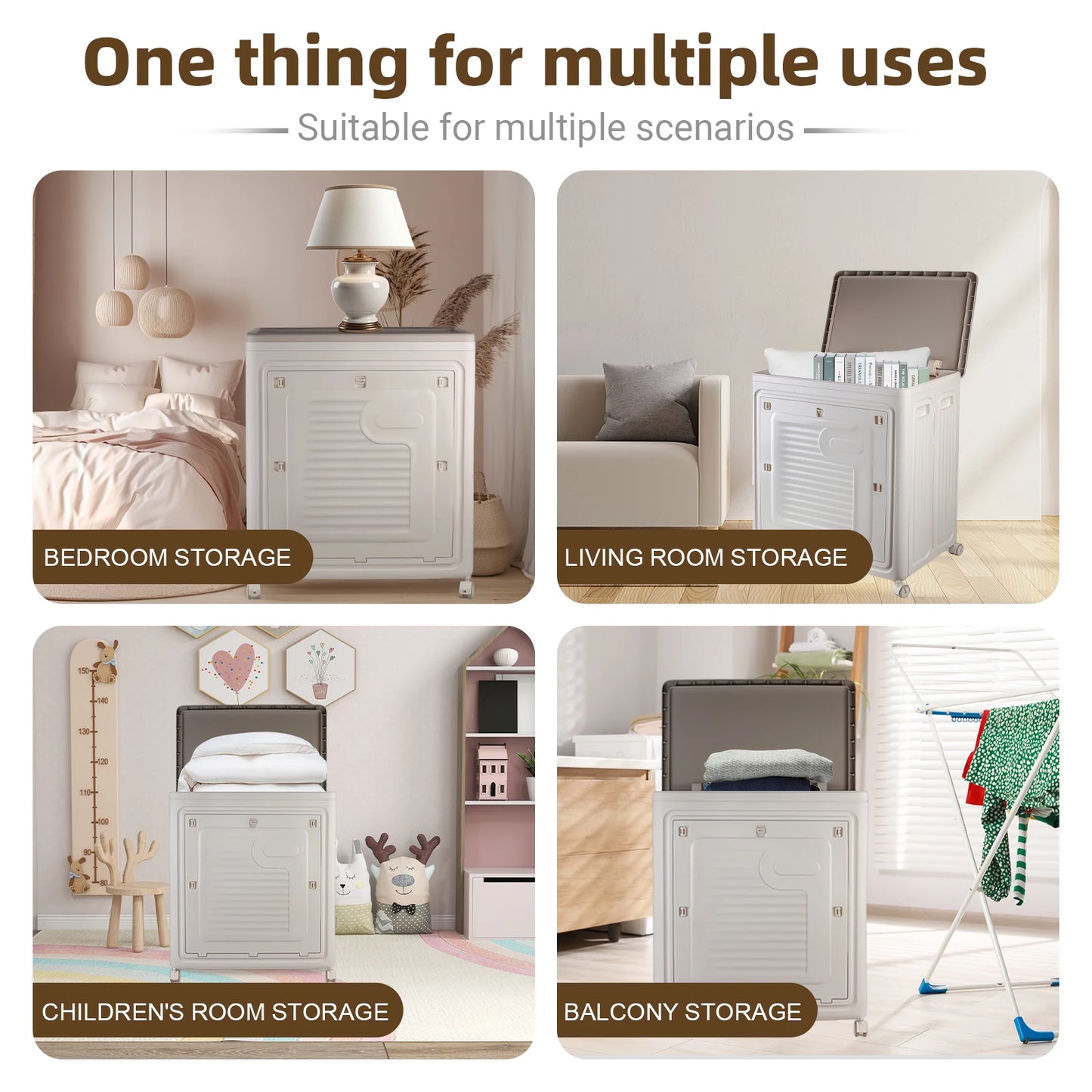 Foldable Storage Box with Wheels