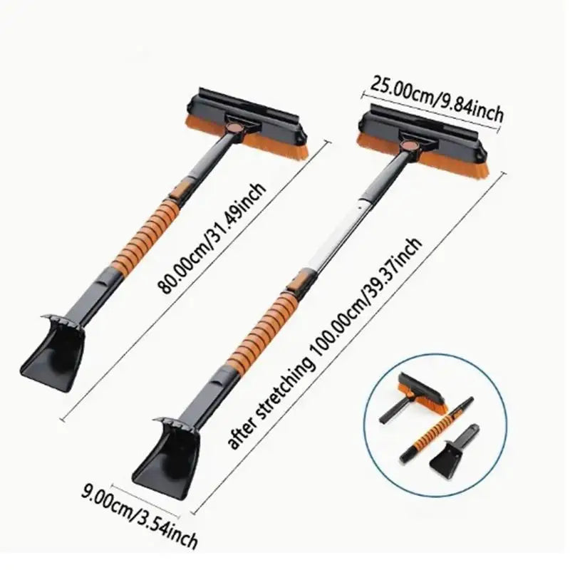 3/5/6pcs Car Snow Shovel Set Telescopic Rotating Ice Scraper