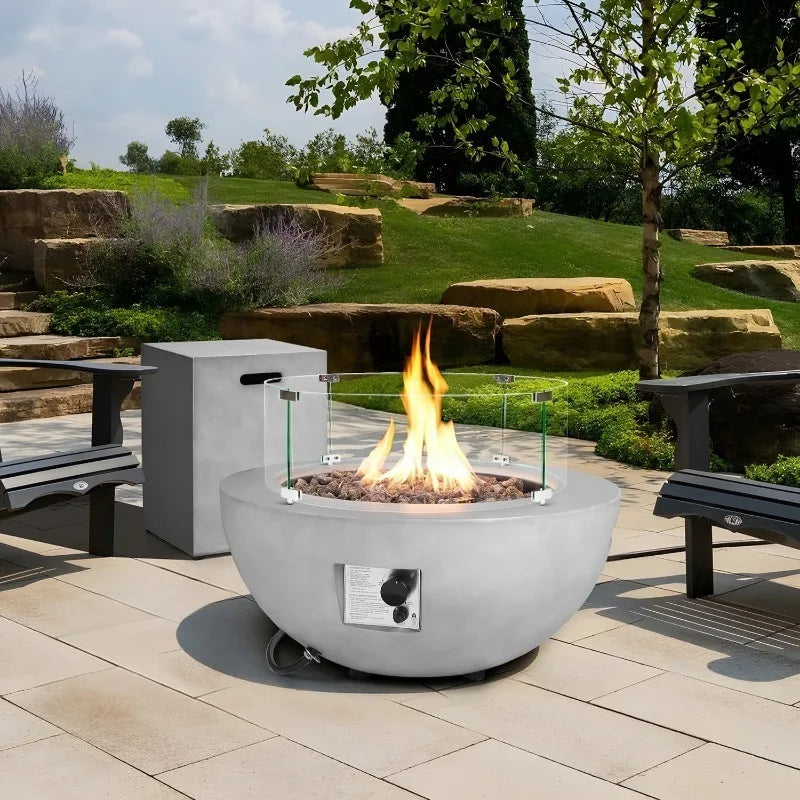 Propane Fire Pit Table with Tank Cover