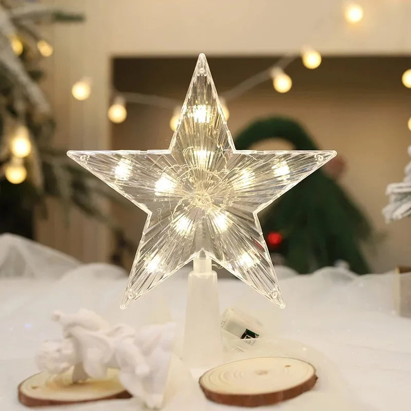 15cm Christmas Tree Decoration Stars Warm White Lights