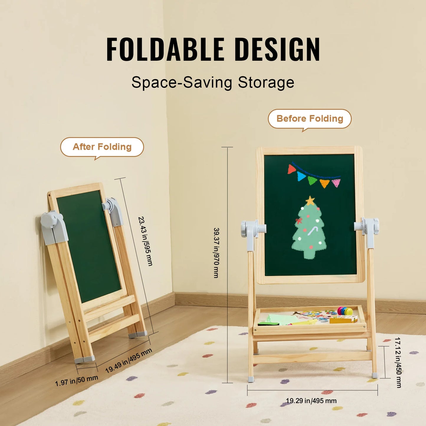 Standing Magnetic Drawing Board WordPad Art Easel with Painting Accessories