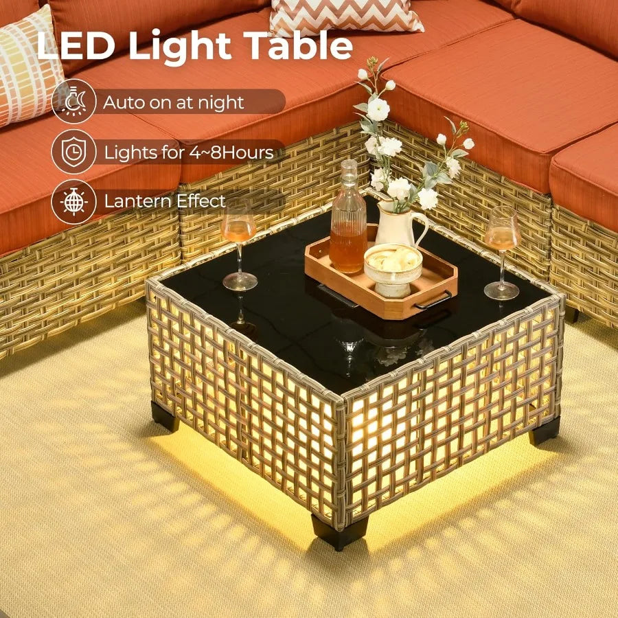 Patio Solar LED Lighting Table