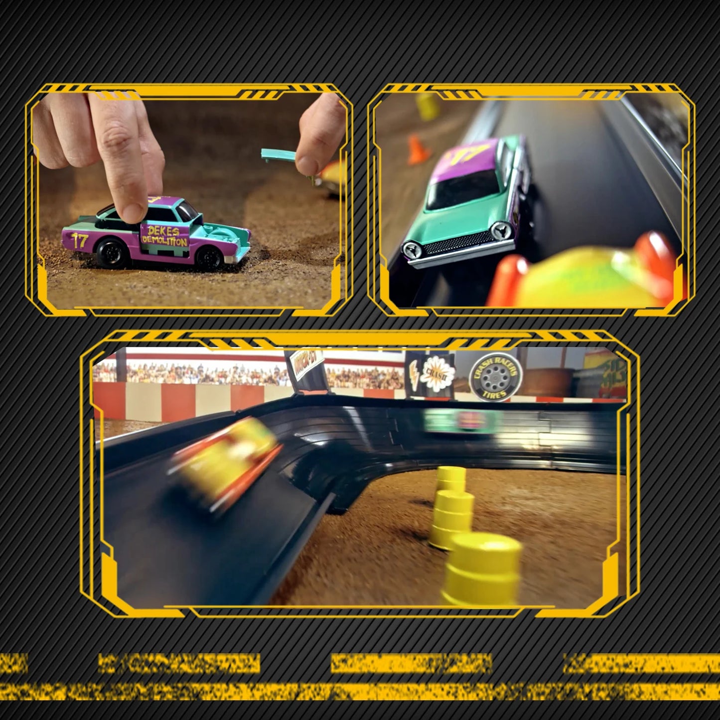 CRASH RACERS Track Speed Collision Racing Car Set