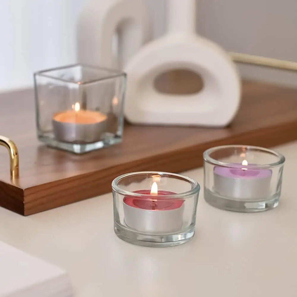 Air Fusion 100 Count Tea Lights Candles Purple Lavender & Vanilla Scented
