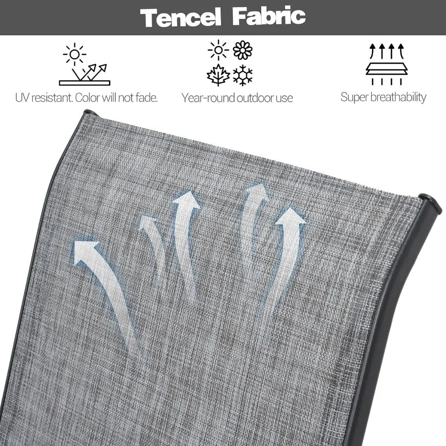 Patio Chairs Set of 6 Stackable Outdoor Dining Chairs