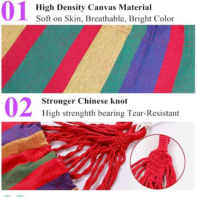 1-2 Person Cotton Rainbow Hanging Bed