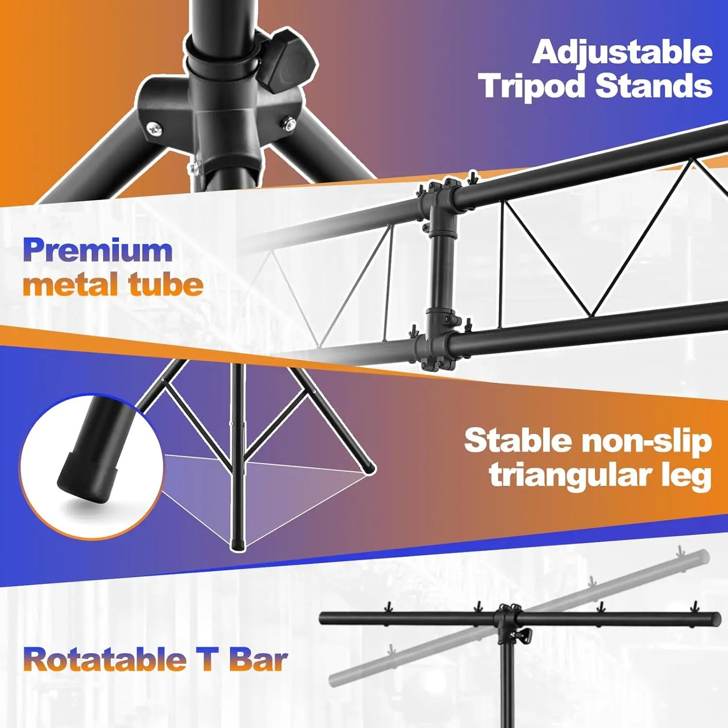DJ Light Stand, 14 FT Heavy Duty Metal Lighting Truss System