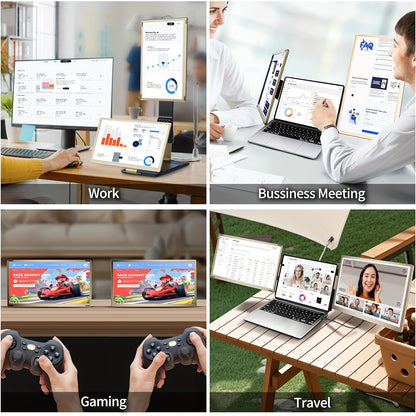 Portable Display 15.6 Inch With IPS 120%SGBR Color Gamut Dual Screen Laptop Expansion Screen