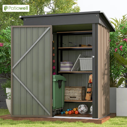 5x3 FT Outdoor Storage Shed, Tool Shed