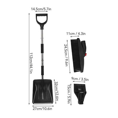 3/5/6pcs Car Snow Shovel Set Telescopic Rotating Ice Scraper