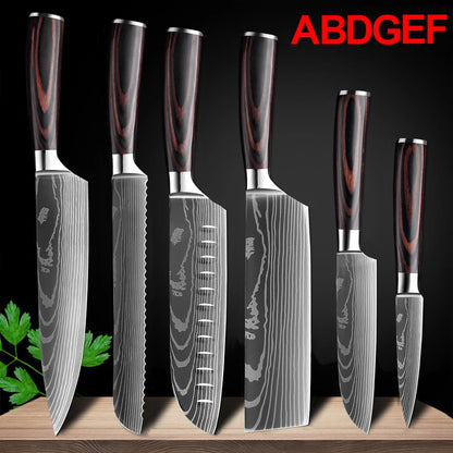 7CR17 Japanese Kitchen Knives Set