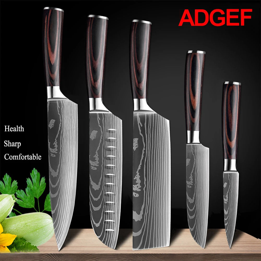 7CR17 Japanese Kitchen Knives Set