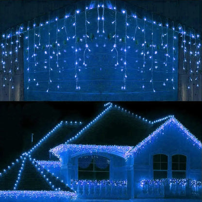 Outdoor LED Curtain Icicle String Light Street Garland