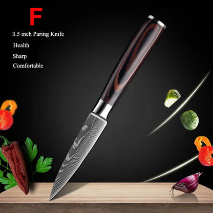 7CR17 Japanese Kitchen Knives Set