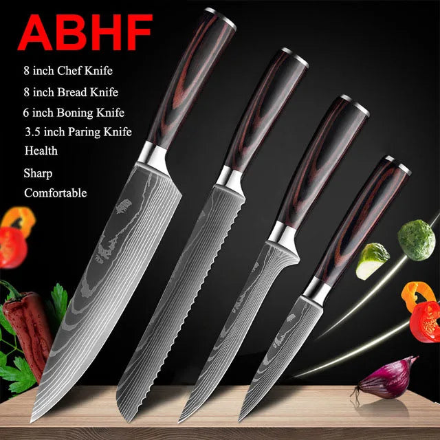 7CR17 Japanese Kitchen Knives Set