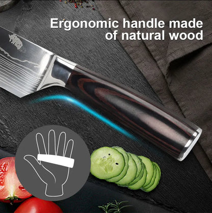 7CR17 Japanese Kitchen Knives Set