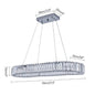 Indoor K9 Crystal Oval Ring Lamp Led Chandelier