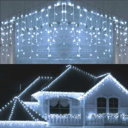 Outdoor LED Curtain Icicle String Light Street Garland