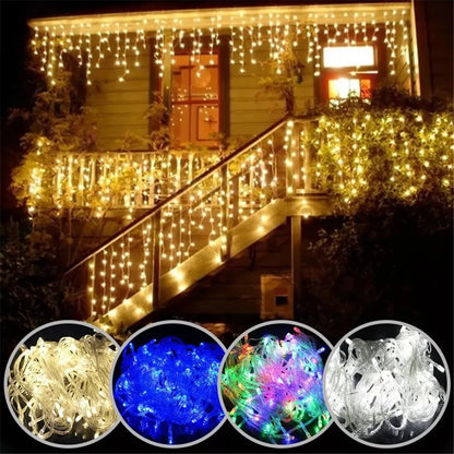 Christmas Lights Waterfall Outdoor Decoration 5M Droop 0.4-0.6m Led Lights