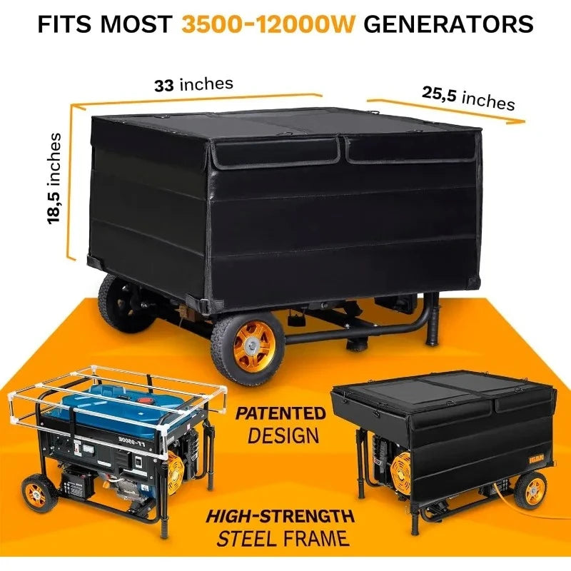 Generator cover can use while running 33x25.5x18.5 in for 3500-12000W Portable Open Frame Generators