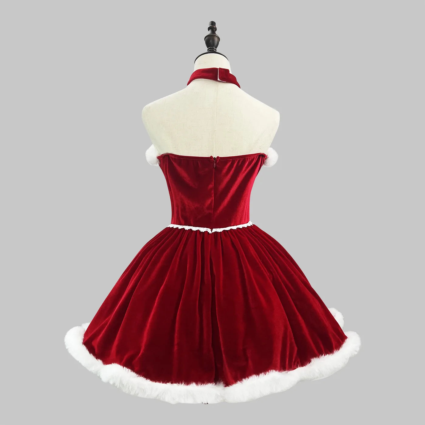 S -5XL  Red Sexy Tube Christmas Lolita Dress