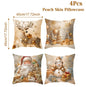 4pcs Merry Christmas Cushion Cover