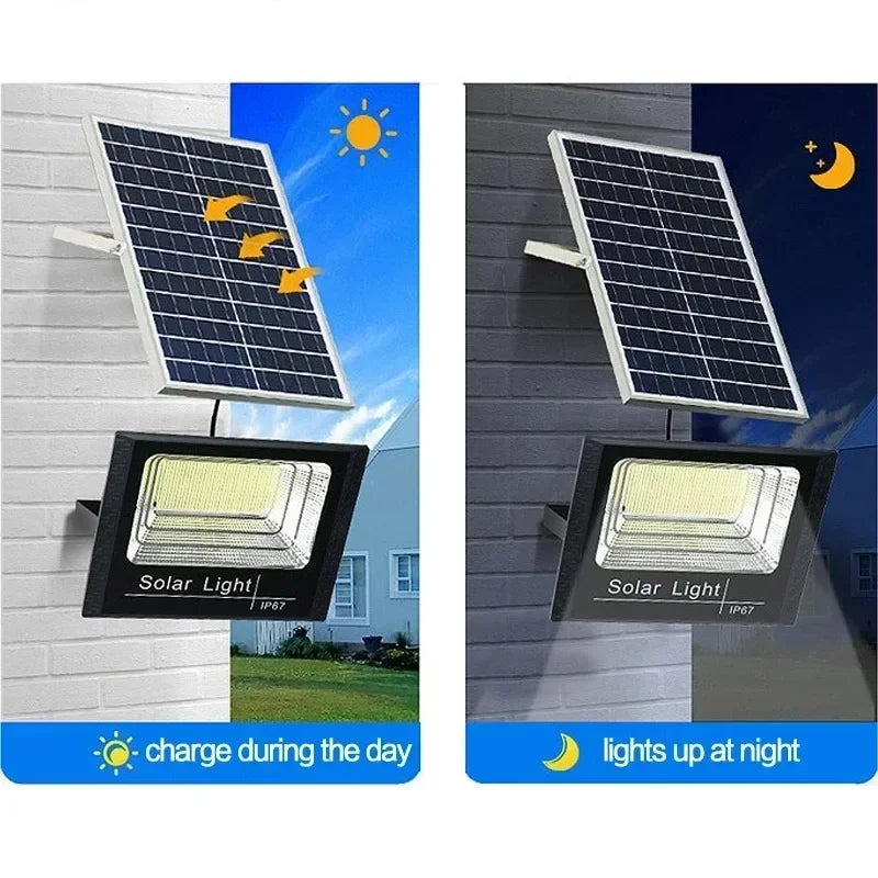 30W 1000mAh Solar Flood Lights Remote Control