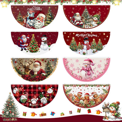 Christmas Outdoor Fan-shaped Flag Banner