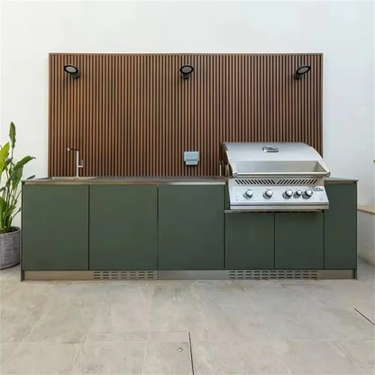 Outdoor kitchen Cabinet BBQ grill Oven and Bar Furniture