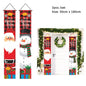 2Pc/set Christmas Door Hanging Banner Santa Claus Snowman