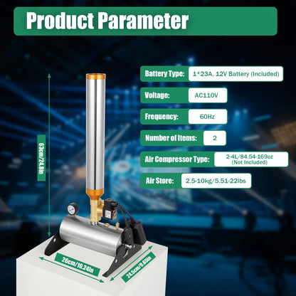 2pcs 150W Confetti Cannon Machine Remote Control