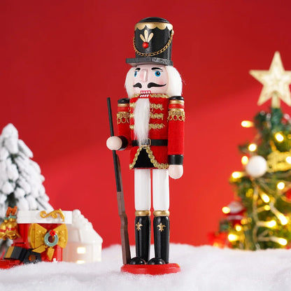 30cm Wooden Nutcracker Soldier Statues