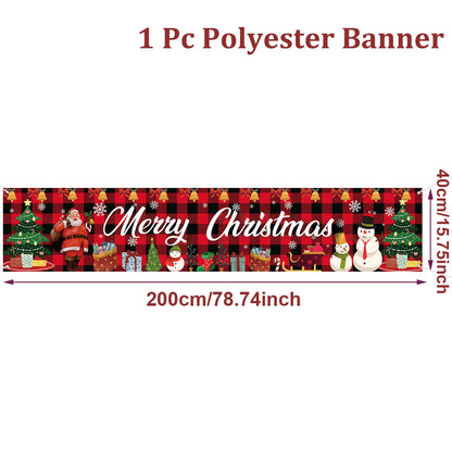 Christmas Outdoor Banner Merry Christmas Decorations