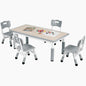 Kids Table and 4 Chairs Set, Height Adjustable