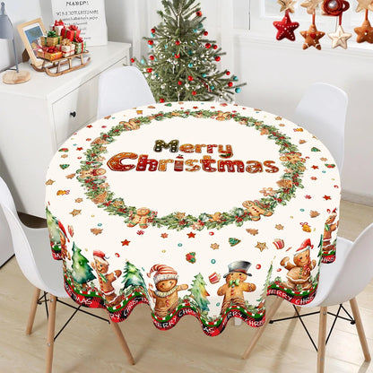 Christmas Gingerbread Tablecloth Polyester