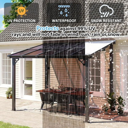 8' x 10' Gazebo for Patio, with Sloped Roof