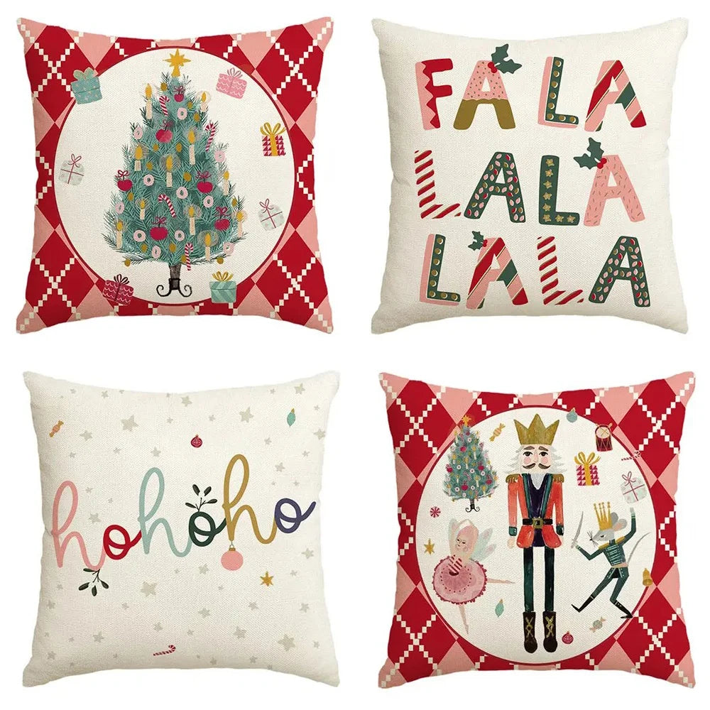 1 piece of Christmas nutcracker decoration pillowcase