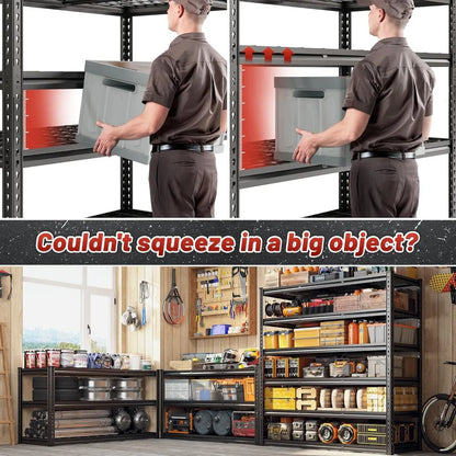 3600LBS Garage Shelving 48" W Storage Shelves 6 Tier