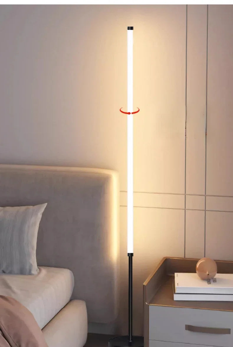 Living Room Dimmable Corner Floor Lamp Remote