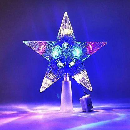 15cm Christmas Glowing Tree Topper Five-pointed Star
