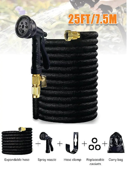25/75FT Expandable Garden Plumbing Kits Flexible Lightweight Crush-Proof