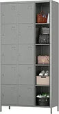 Metal Locker, 72" Employee Lockers with 15 Doors
