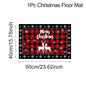 Christmas Kitchen Floor Mats, Plaid Pattern