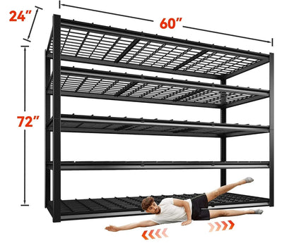 60" W Garage Shelving Storage Shelves Adjustable
