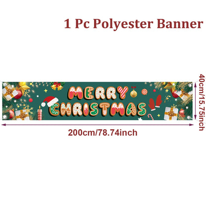 Christmas Outdoor Banner Merry Christmas Decorations