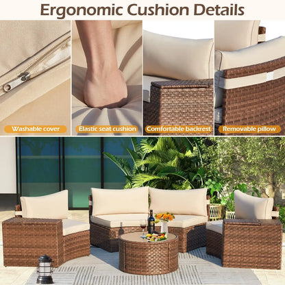 Outdoor Patio Furniture Set, 7-Piece