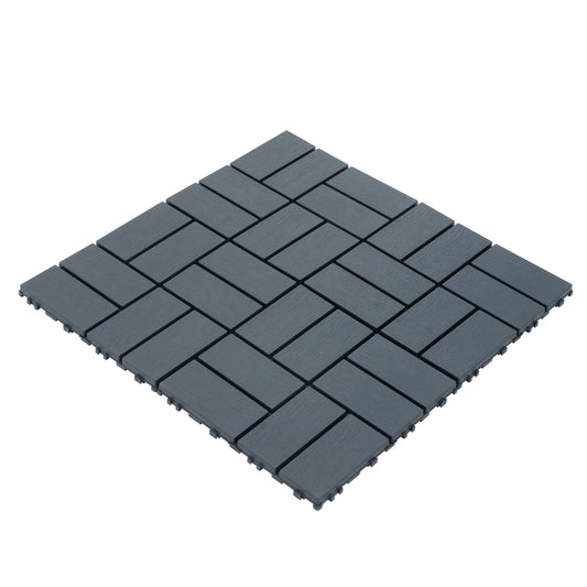 44 Pack Interlocking Patio Deck Tiles-12x12 Inch
