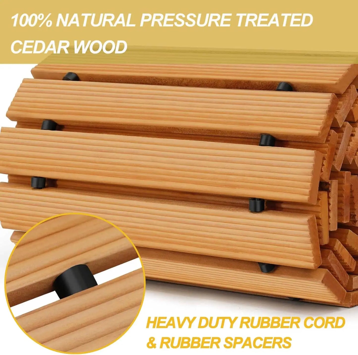 12FT Roll Out Wooden Pathway Weather-Resistant 17" W