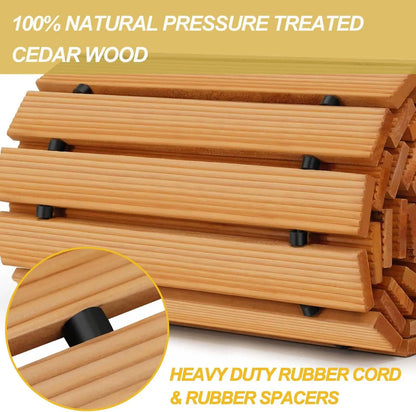 12FT Roll Out Wooden Pathway Weather-Resistant 17" W