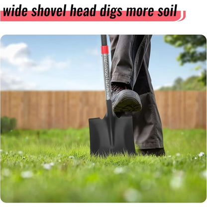 Multi-Size Steel Garden Shovel Set with D-Grip Handles